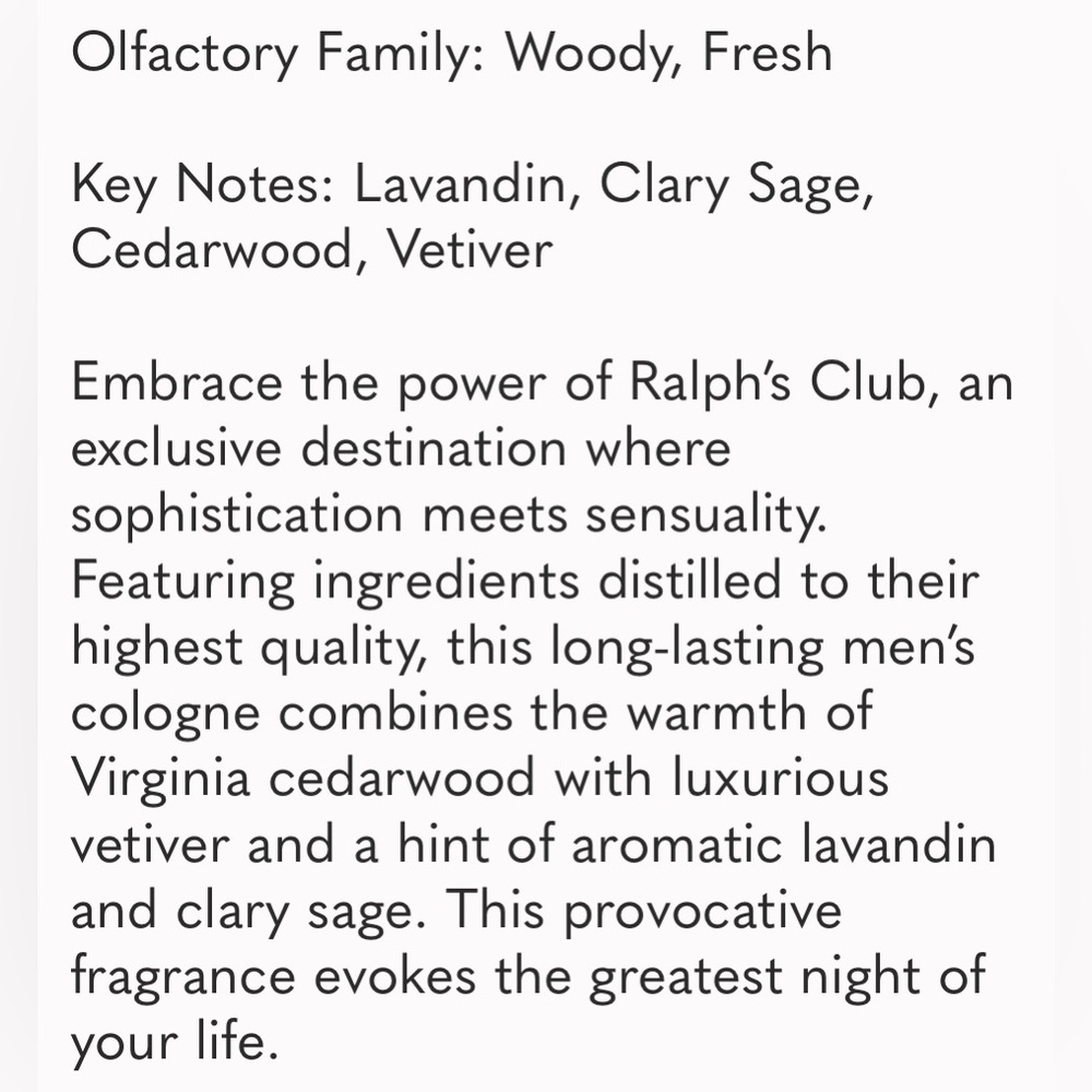 💫Ralph’s Club By Ralph Lauren Mini - Picture 4 of 4